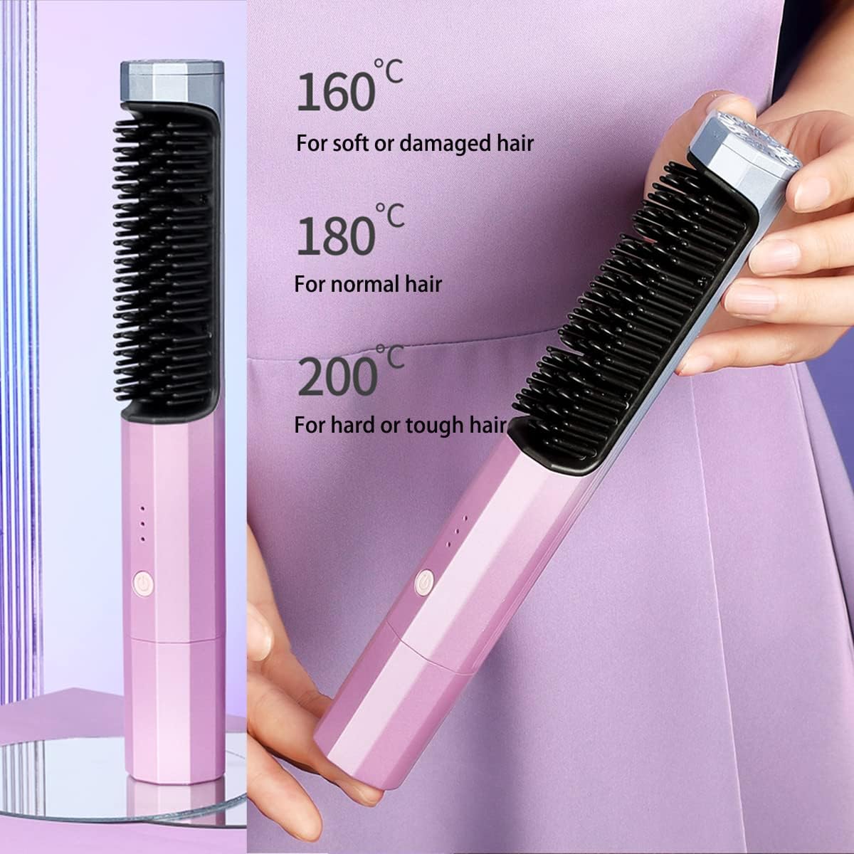Aurora TrioGlide®- Expert 3-in-1 Anti-Frizz Straightener Brush
