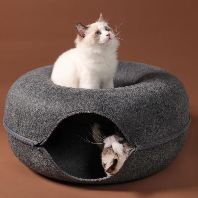 CozyHaven Donut Cat Tunnel Bed