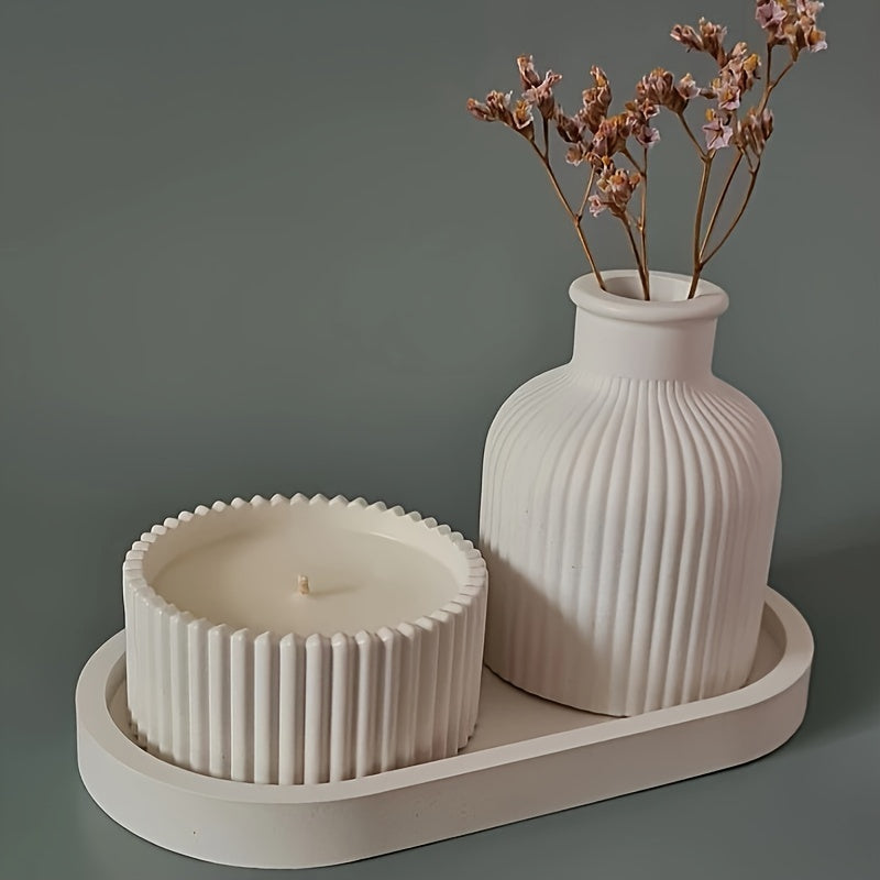 3-Piece Hybrid Shape Resin Mold Kit: DIY Vase, Tray & Storage Box